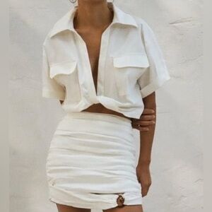 Zara draped mini skirt